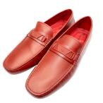 [ не использовался ]TODS Tod's Ferrari Ferrari обувь Loafer обувь для вождения обувь кожа красный [ размер 10 1/2 ( примерно 29.5cm)]