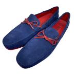 [ не использовался ]TODS Tod's Ferrari Ferrari Loafer обувь для вождения обувь замша темно-синий красный [ размер 11( примерно 30cm)]