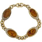 Christian Dior Dior Vintage браслет янтарь янтарь metal Gold панцирь черепахи 
