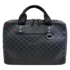 GUCCI グッチ グッチシマ ビジネスバッグ ブリーフケース PCケース GGエンボス 281433 レザー ブラック/シルバー金具
