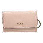 FURLA Furla 4 ream key case key ring small articles leather Logo pink gold metal fittings 