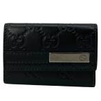 GUCCI Gucci чехол для ключей 6 полосный GG Inter locking G Guccisima 237509 кожа черный 