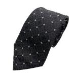 LOUIS VUITTON Louis Vuitton галстук монограмма петля Thai аксессуары мелкие вещи общий рисунок шелк черный 