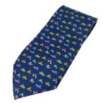 BVLGARI BVLGARY галстук петля Thai аксессуары мелкие вещи общий рисунок Logo шелк темно-синий многоцветный 