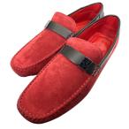 [ не использовался ]TODS Tod's Ferrari Ferrari Loafer обувь для вождения кожа замша черный красный [ размер 10 ( примерно 29cm)]