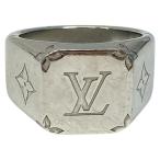 ルイ ヴィトン M00625 シグネット リング 指輪 モノグラム アクセサリー ジュエリー シルバー メタル LOUIS VUITTON[サイズL]