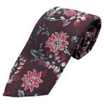 [ прекрасный товар ]PRADA Prada галстук петля Thai аксессуары мелкие вещи общий рисунок цветочный принт шелк бордо многоцветный 