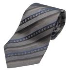 LOUIS VUITTON Louis Vuitton галстук петля Thai монограмма полоса Logo шелк серый многоцветный 