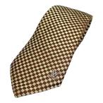 LOUIS VUITTON Louis Vuitton Damier галстук аксессуары мелкие вещи шелк Logo Brown 