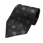 [ не использовался ]GUCCI Gucci галстук петля Thai аксессуары мелкие вещи Inter locking G общий рисунок шелк черный 