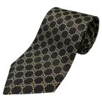 [ не использовался ]GUCCI Gucci 456524 галстук петля Thai аксессуары мелкие вещи общий рисунок GG рисунок шелк черный 