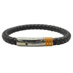 ショッピングハミルトン ハミルトン レザー 編み込み ブレスレット ブラウン アクセサリー ロゴ ステンレス シルバー HAMILTON