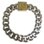 FENDI フェンディ ブレスレット バングル チェーンブレスレット アクセサリー 小物 FFロゴ メタル シルバー ゴールド【Mサイズ】