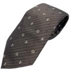 LOUIS VUITTON Louis Vuitton klavato галстук аксессуары мелкие вещи общий рисунок полоса монограмма шелк Brown 