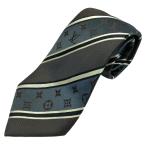 LOUIS VUITTON Louis Vuitton галстук klavato аксессуары мелкие вещи полоса монограмма общий рисунок шелк оттенок черного 