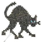 新品メゾンマルジェラクリスタルキャット猫ブローチピンブローチラインストーン...