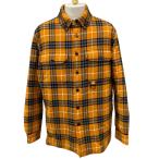 未使用バーバリーチェックジャケットフランネルシャツオレンジウールコットン8...