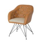 デザインチェア（chair &amp; stool） チェアー BE-BR(ベージュ-ブラウン) IC-CH-2803BE-BR