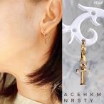 Yahoo! Yahoo!ショッピング(ヤフー ショッピング)2Wayイニシャルフープピアス[ACEHKMNRSTY]　2022年春夏新作 ハンドメイドアクセサリー ゴールドカラー チタンポスト