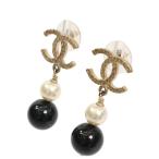 【最終処分SALE】CHANEL シャネル ココマーク A16B パール バイカラーピアス ゴールド A-6743