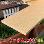 エコウッド人工木材 (100×8mm) 1800mm ベージュ【 DIY フェンス材 樹脂フェンス 目隠しフェンス 】 -　JAN2324