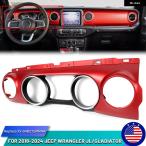 【並行輸入品】ジープ ラングラー JL グラディエーター 2018-2024 ドライバー ルビコン ダッシュ トリム ストリップ ダッシュボード トリム パネル レッド 6