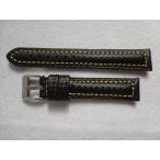 Yahoo! Yahoo!ショッピング(ヤフー ショッピング)腕時計ベルト 18mm カーボンファイバー型バンド 黒/黄ステッチ Diloy Carbon Fiber Style TECNO-FIBER 真ん中が盛り上がっているタイプ