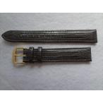 ドイツ製 Di-Modell Topas Tejuリザード型押し 16mm レザーベルト 腕時計バンド 灰色 灰 グレー バックルカラー：金色