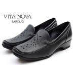 ショッピングVita VITA NOVA ヴィタノヴァ 靴 9948 黒 ブラック ローファー パンプス レディースシューズ 本革 セール パンチング