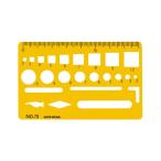 ウチダ 1-843-0078 テンプレート No．78 カードサイズ定規 18430078