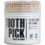 4975139133911 こけし楊枝 トゥースピック ポリ容器入 約500本入【キャンセル不可】 大黒工業 ナチュラル 6cm