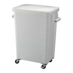 リス GGYK014 材料保管容器７０Ｌ ホワイト キャスター付材料保管容器 業務用ゴミ箱 パッキン付き 70型【キャンセル不可】