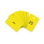 オープン工業 BF-54-YE スチロール番号札 四角 1〜25 黄 BF54YE