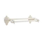 ゴーリキアイランド 640369 真鍮製ダブルタオルバー Arabesqueシリーズ 古白色 360ミリタイプ 真鍮 2連 二連 タオル掛け タオルハ