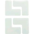 あすつく対応 「直送」 ＴＲＵＳＣＯ DFSL-S-W 耐久フロアサインズＬ型 Ｓサイズ 白４枚 １シート DFSLSW 粘着テープ 白4枚20672