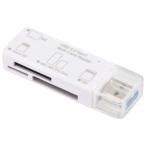オーム電機 PC-SCRWU303-W ＜USB Type-Aコネクタ接続＞microSDカードリーダー（主要49メディア/USB3.2Ge