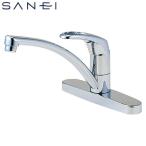 三栄水栓 SANEI 4973987615177 ツーホールシングルレバー台付混合栓 一般地用 K676V-13