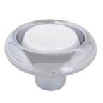 和気産業 4903757328624 PCクロームつまみ 32mm 白 BH1174