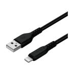 オウルテック OWL-CBA4LA10-BK 断線に強く柔らかい Lightningケーブル 1m ブラック OWLCBA4LA10BK