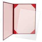 ササガワ タカ印 10-6000 証書ファイル A4 濃緋紅 106000