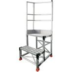 ＴＲＵＳＣＯ TSFGR-266-TL300 直送 代引不可 アルミ製作業用踏台 グレーチングタイプ 2段 高さ0．6m 天板寸法600×400 段高