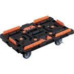 ＴＲＵＳＣＯ BT700KJ5S2-E100T 連結式樹脂製平台車 ビートル 700X450 自在5輪 内2輪ストッパー付 コボレ止めセット とめたろ