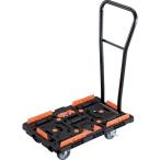 ＴＲＵＳＣＯ BT700KJ5S2H-E100T 連結式樹脂製平台車 ビートル 700X450 自在5輪 内2輪ストッパー付 脱着式ハンドル付 コボレ