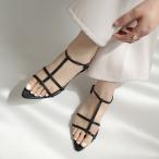 ショッピングサンダル レディース 歩きやすい サンダル レディース ぺたんこ 歩きやすい 痛くない おしゃれ ストラップ 履きやすい きれいめ ミュール ローヒール フラット 黒 軽量 脱げない amiami エディ