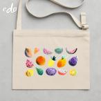 デザインサコッシュ 「果実のアトリエ」 レディース かわいい おしゃれ  40代 50代 軽量 大きい 大きめ