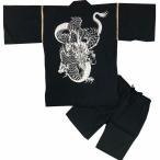 [江戸てん]甚平しじら織り涼しい夏綿100％捺染プリントオリジナル柄メンズ...