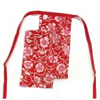 [江戸てん]送料無料ふんどし梨園染手ぬぐいで仕立てた越中褌細タイプ撫子赤