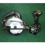 マキタ HS001GZB+TD002GZO 40V max 165mm充電式マルノコ 黒+インパクト オリ−ブ+バッテリ:BL4025x2+充電器+ケ−ス セット 新品