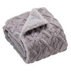 広電 電気敷毛布 CWA401G-HP 電気掛け敷毛布 130×80cm 電気毛布 ホット グレー グレイ 毛布 かわいい おしゃれ シンプル ジャガード ニット風 室温センサー