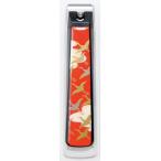 蒔絵 爪切り 千羽鶴（朱） 桐箱入り 橋本漆芸 （漆器、伝統工芸、ギフト、お土産、つめ切り）